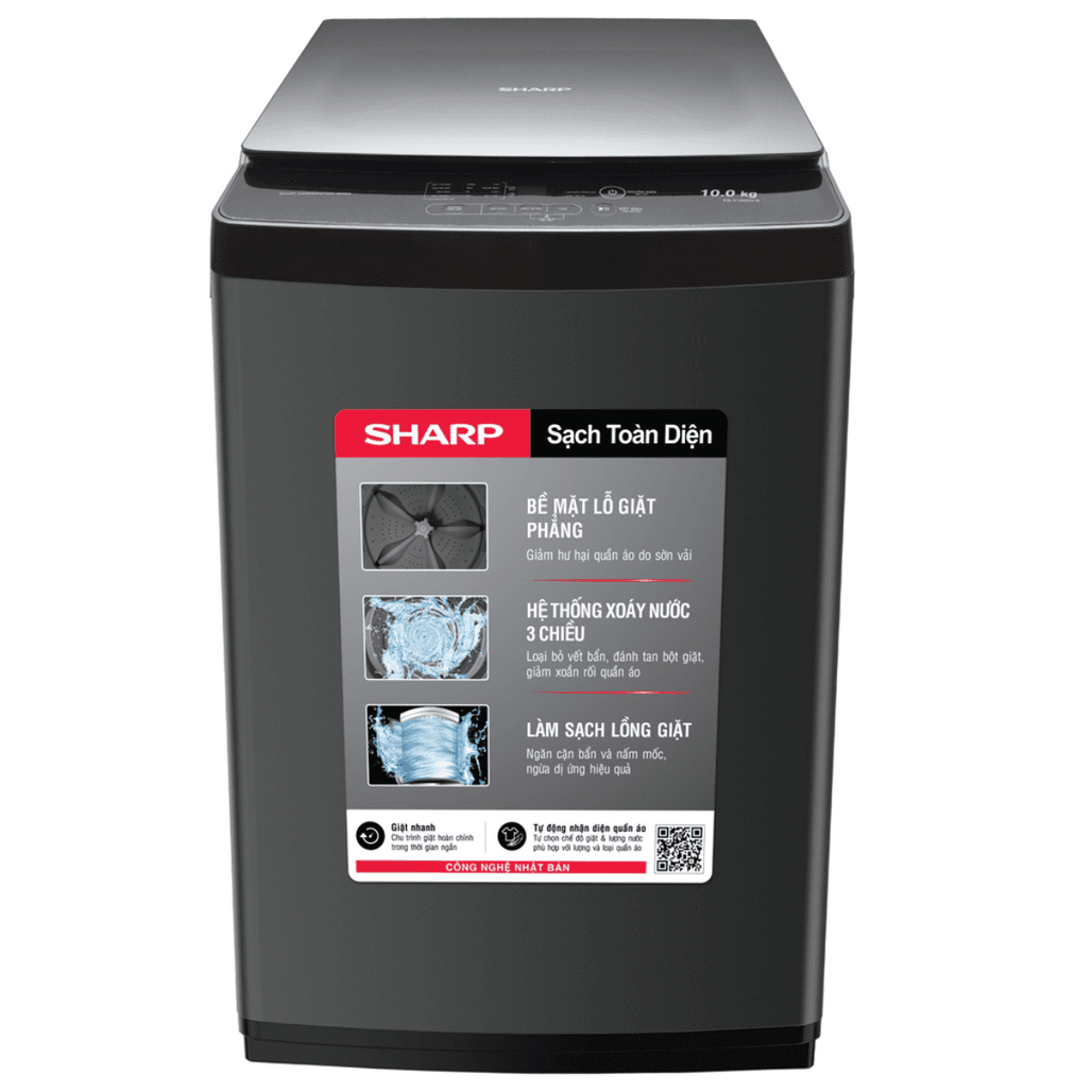Máy giặt Sharp cửa trên 10Kg 2021 (ES Y100HV S)