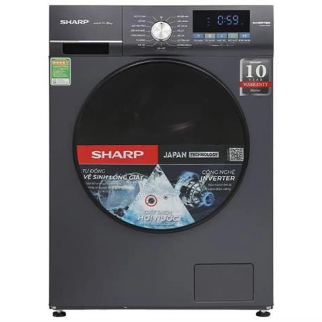 Máy giặt Sharp cửa ngang 11Kg 2025 (ES FM110CB SB)