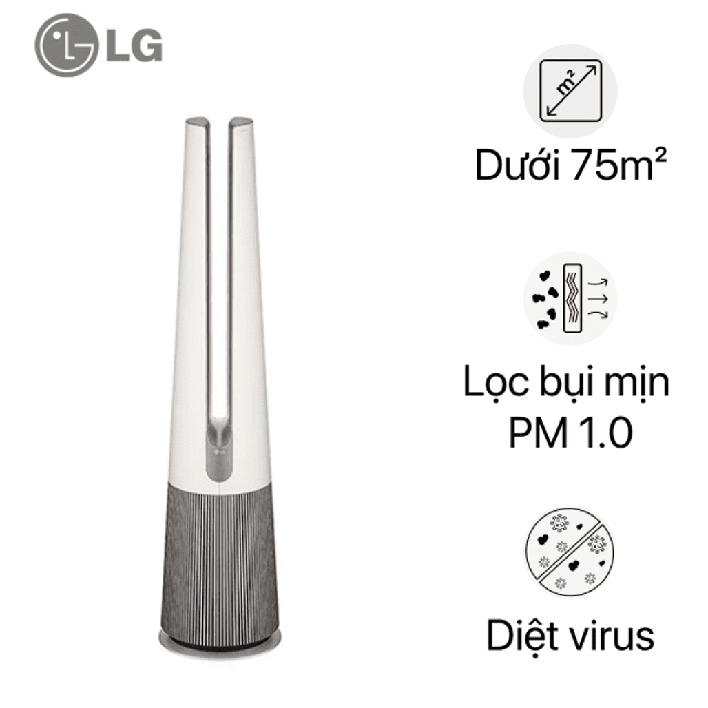 Máy lọc không khí kết hợp quạt LG Puricare AeroTower FS15GPBF0 Cũ