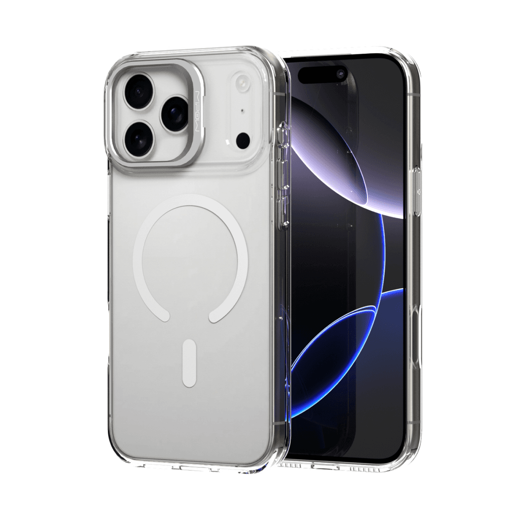 Ốp lưng iPhone 17 Pro Max Mipow Tempered Glass StandX With Magsafe Transparent