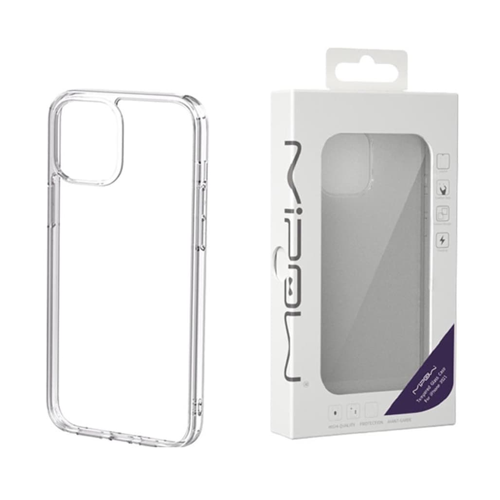 Ốp Lưng iPhone 14 Plus 15 Plus Mipow Tempered Glass Transparent
