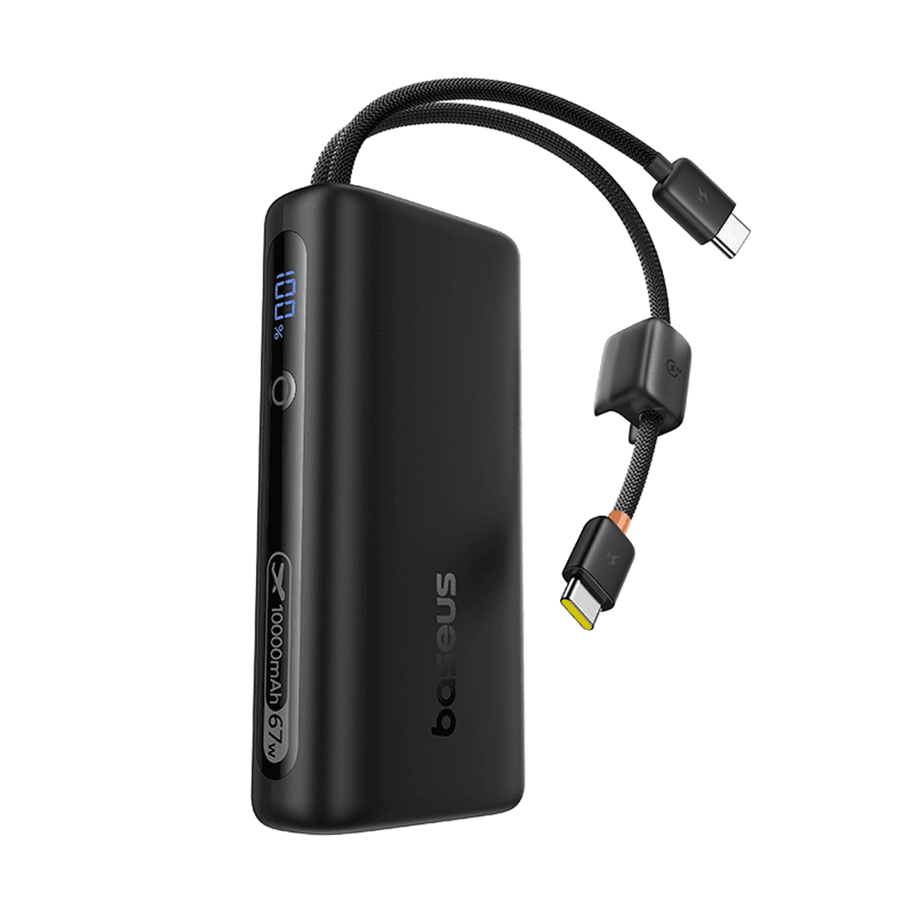 Pin sạc dự phòng Baseus Enerfill FC41 10000 mAh 67W tích hợp cáp đôi USB C + màn hình