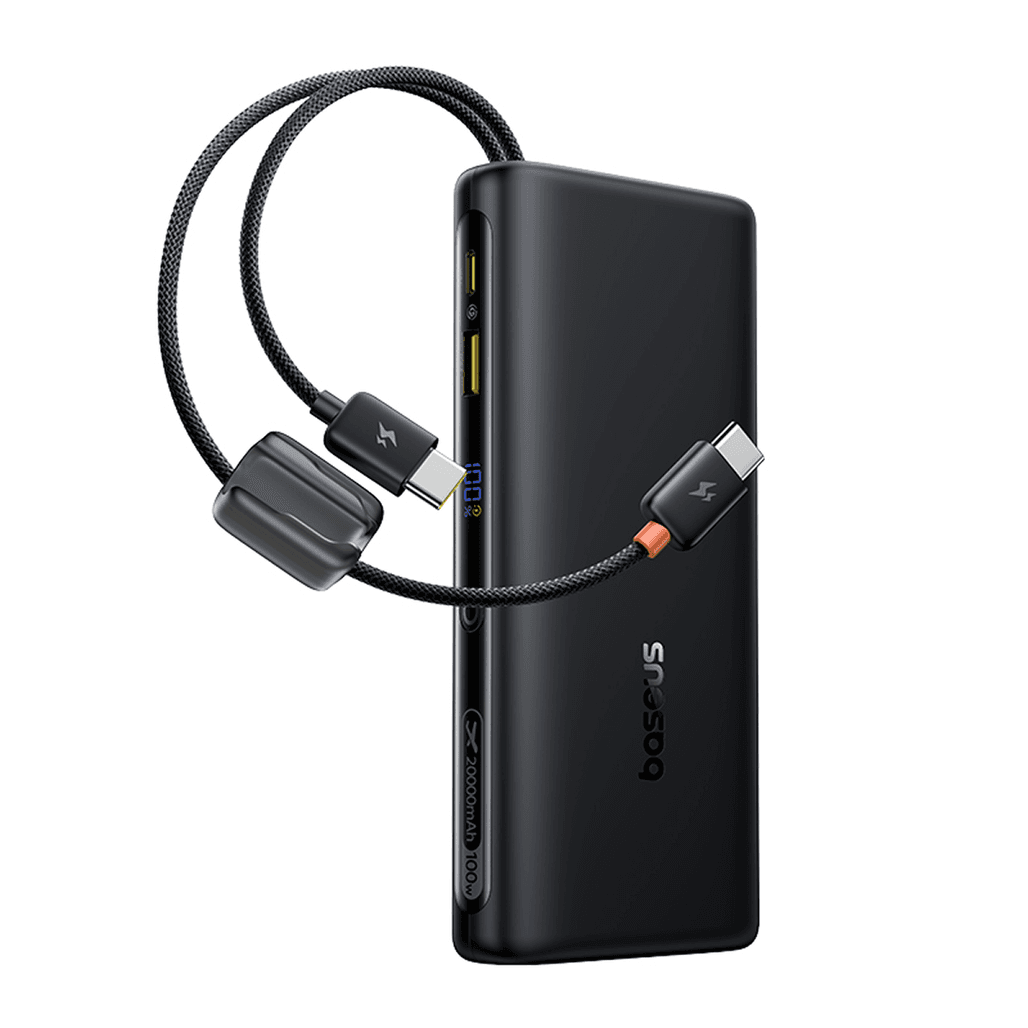 Pin sạc dự phòng Baseus Enerfill FC41 20000 mAh 100W tích hợp cáp đôi USB C + màn hình