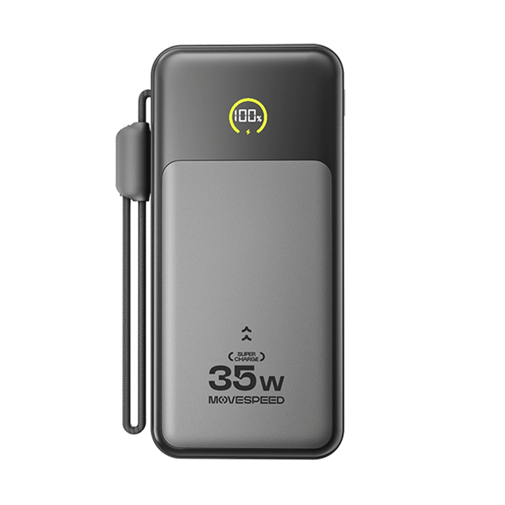 Pin sạc dự phòng MoveSpeed MSP20 20000mAh 35W có màn LCD tích hợp cáp USB C
