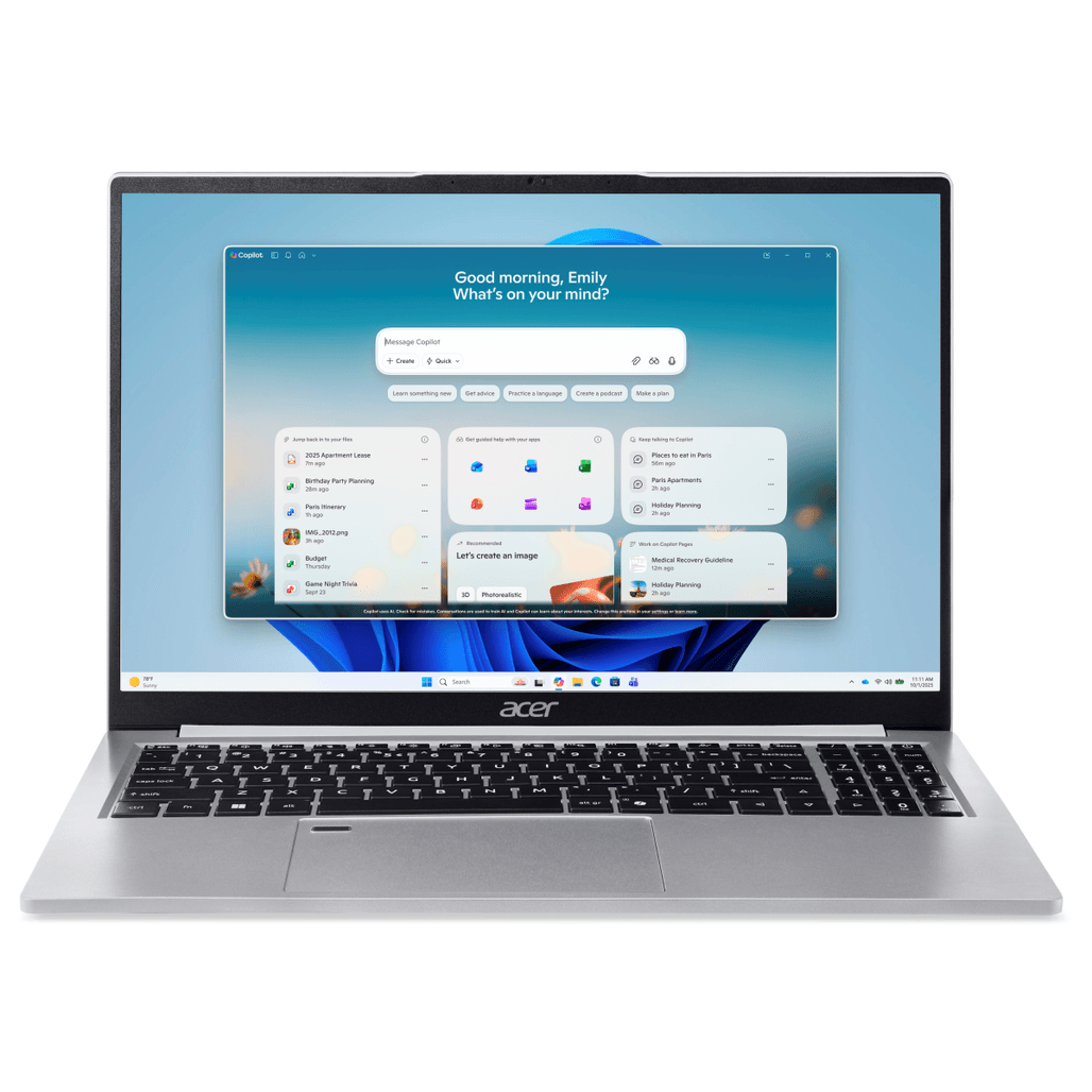 Laptop Acer Aspire Go 15 AI AG15 52P 52WT
