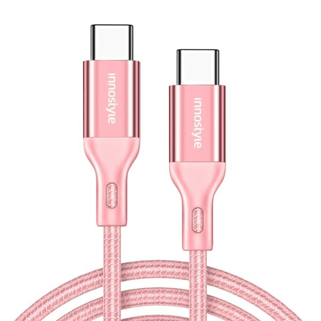 Cáp Innostyle Powerflex USB C to USB C 60W 1.5 mét Hồng