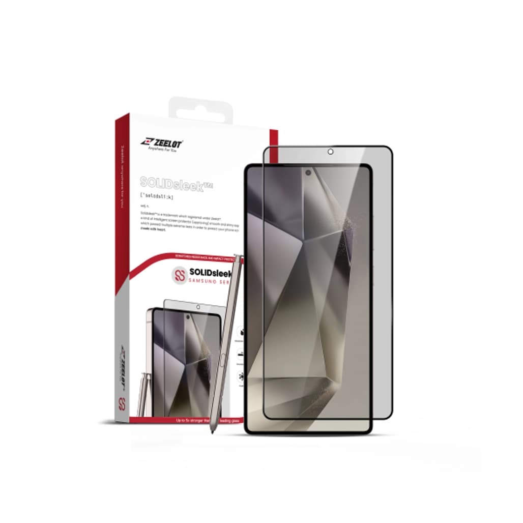 Dán kính cường lực màn hình Samsung Galaxy S25 Ultra Zeelot Solidsleek chống nhìn trộm Full cao cấp