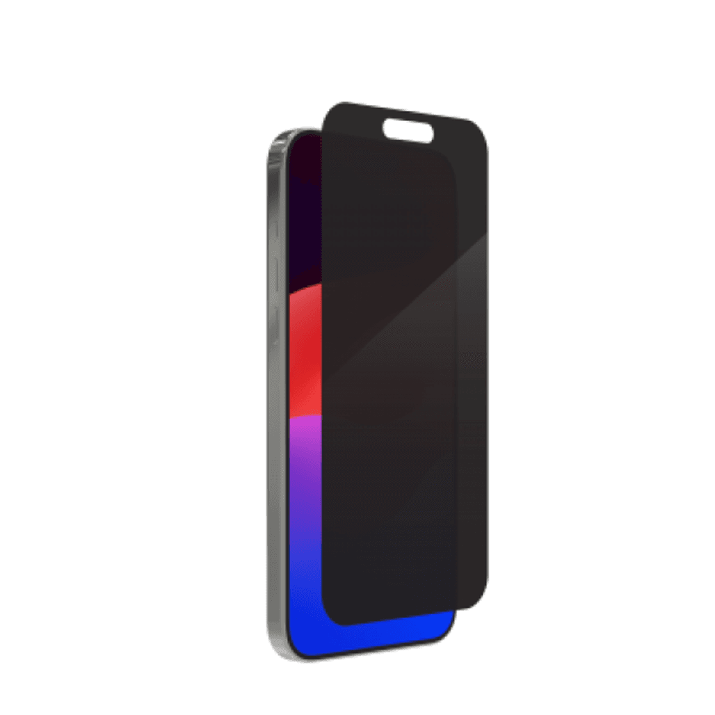 Dán kính cường lực màn hình iPhone 15 Pro Max Zagg Privacy full đen cao cấp chống nhìn trộm