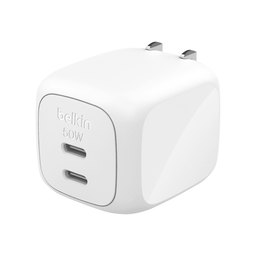 Sạc nhanh Belkin 50W 2 cổng USB C PD PPS Cubic Wall Charger Cũ