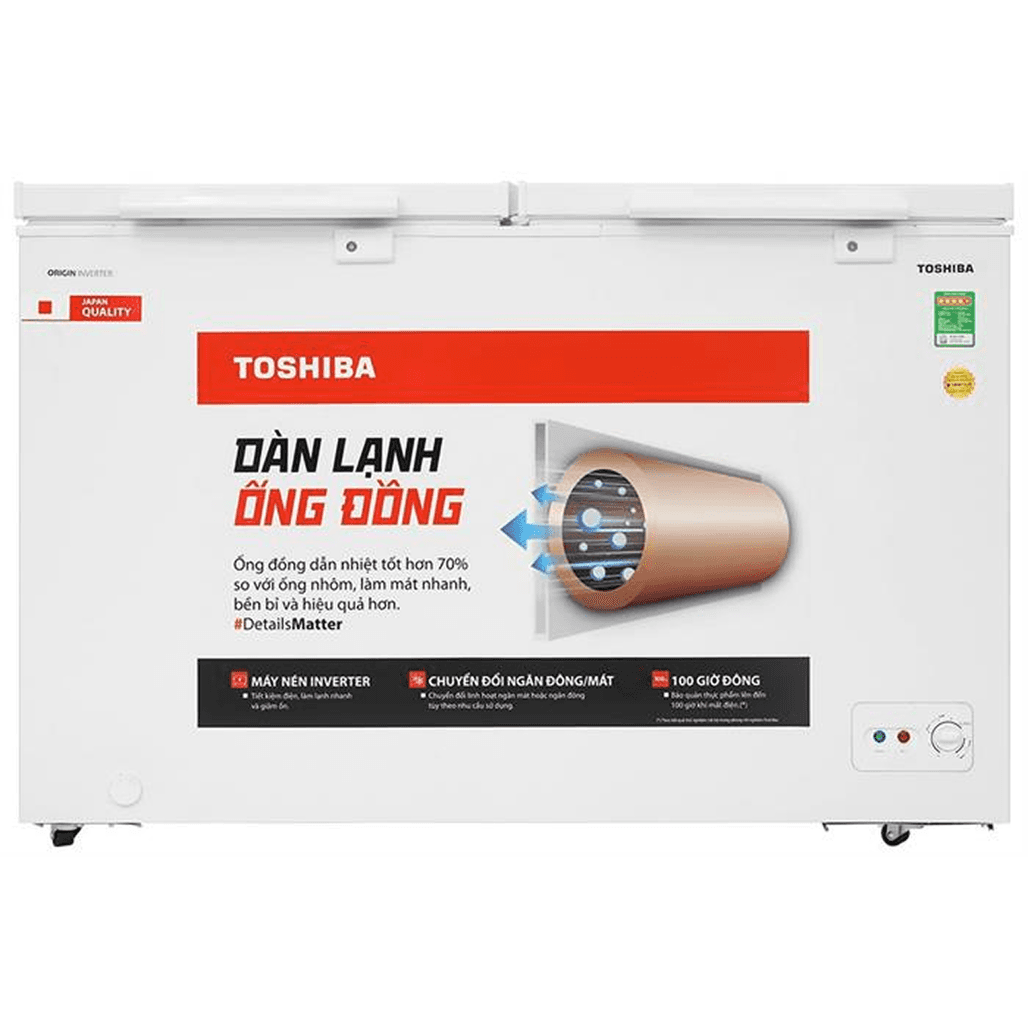 Tủ đông Toshiba cửa trên 362 lít 2024 (GR RC470CM PMV(01))