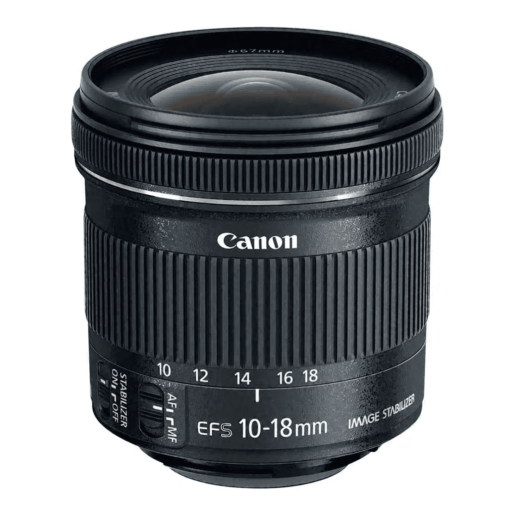 Ống kính Canon EF S 10 18mm F 4.5 5.6 IS STM Cũ đẹp