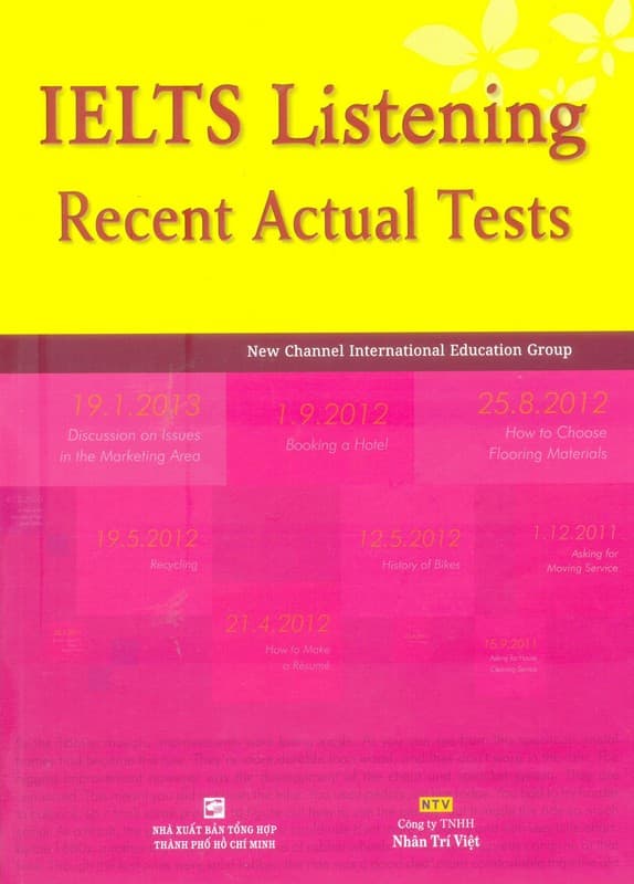 Sách IELTS Listening Recent Actual Tests