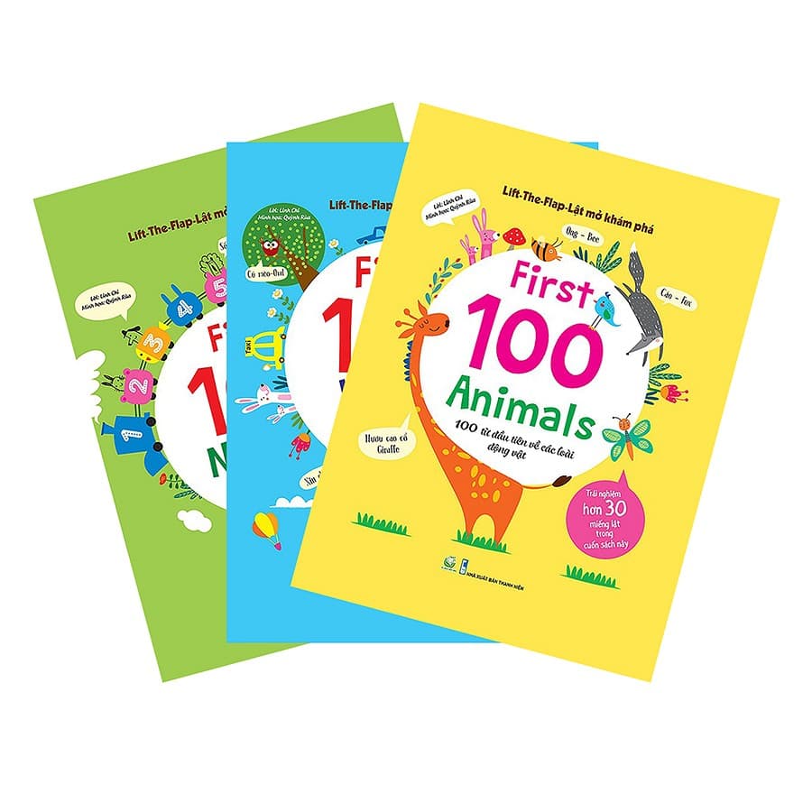 Combo Lift The Flap Lật Mở Khám Phá First 100 Words First 100 Animals First 100 Numbers