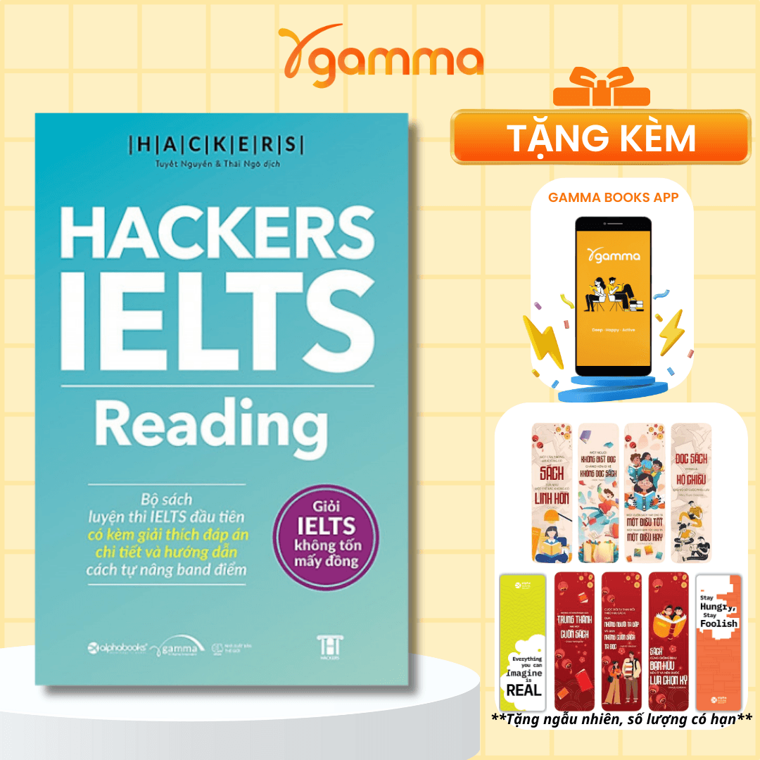 Sách Hackers IELTS Reading Giỏi IELTS Không Tốn Mấy Đồng Tặng Bookmark Tuyệt Đẹp
