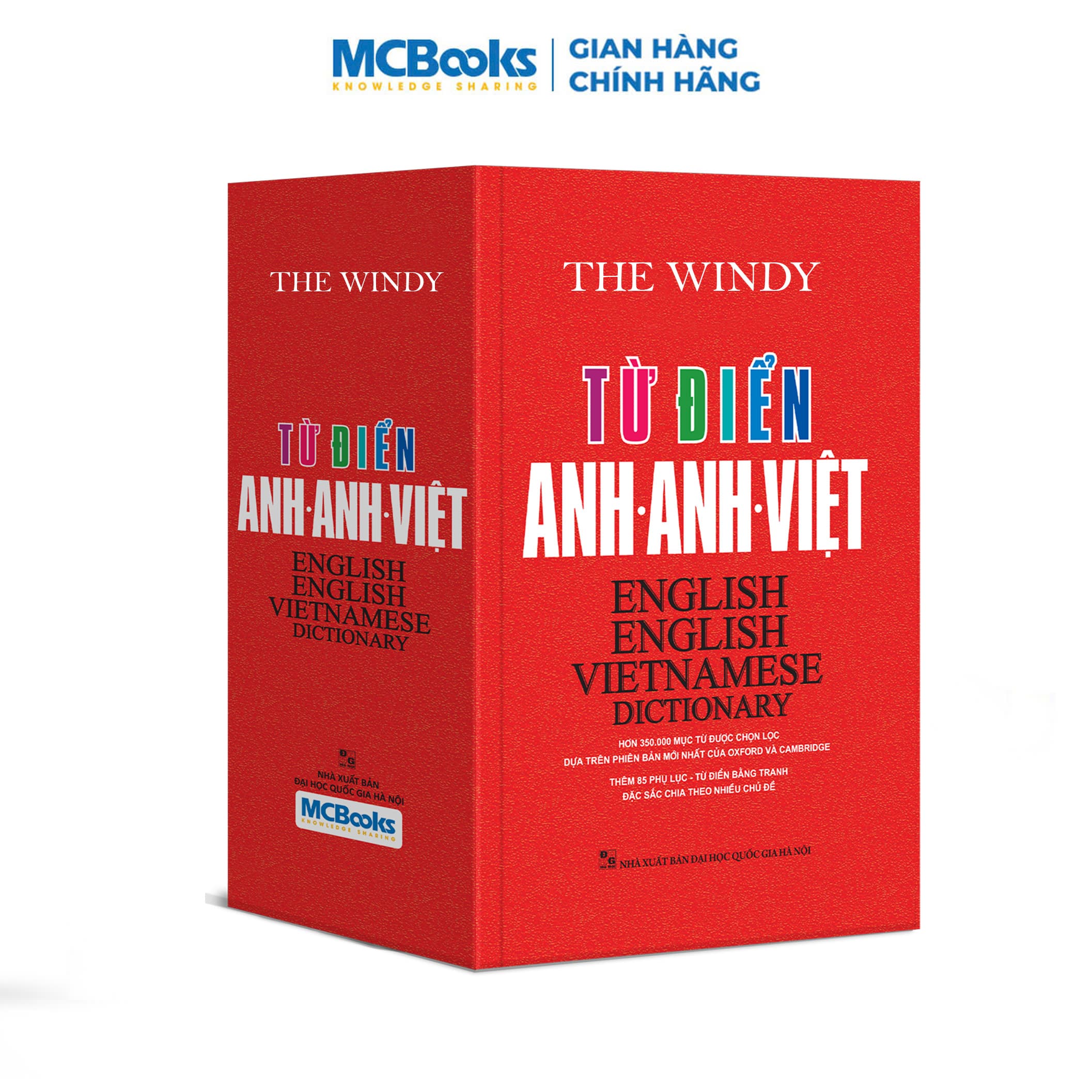 Từ điển Anh Việt bìa đỏ cứng Tái bản mới nhất Sách học từ vựng Tiếng Anh Học nhanh Nhớ lâu Giấy nhớ PS
