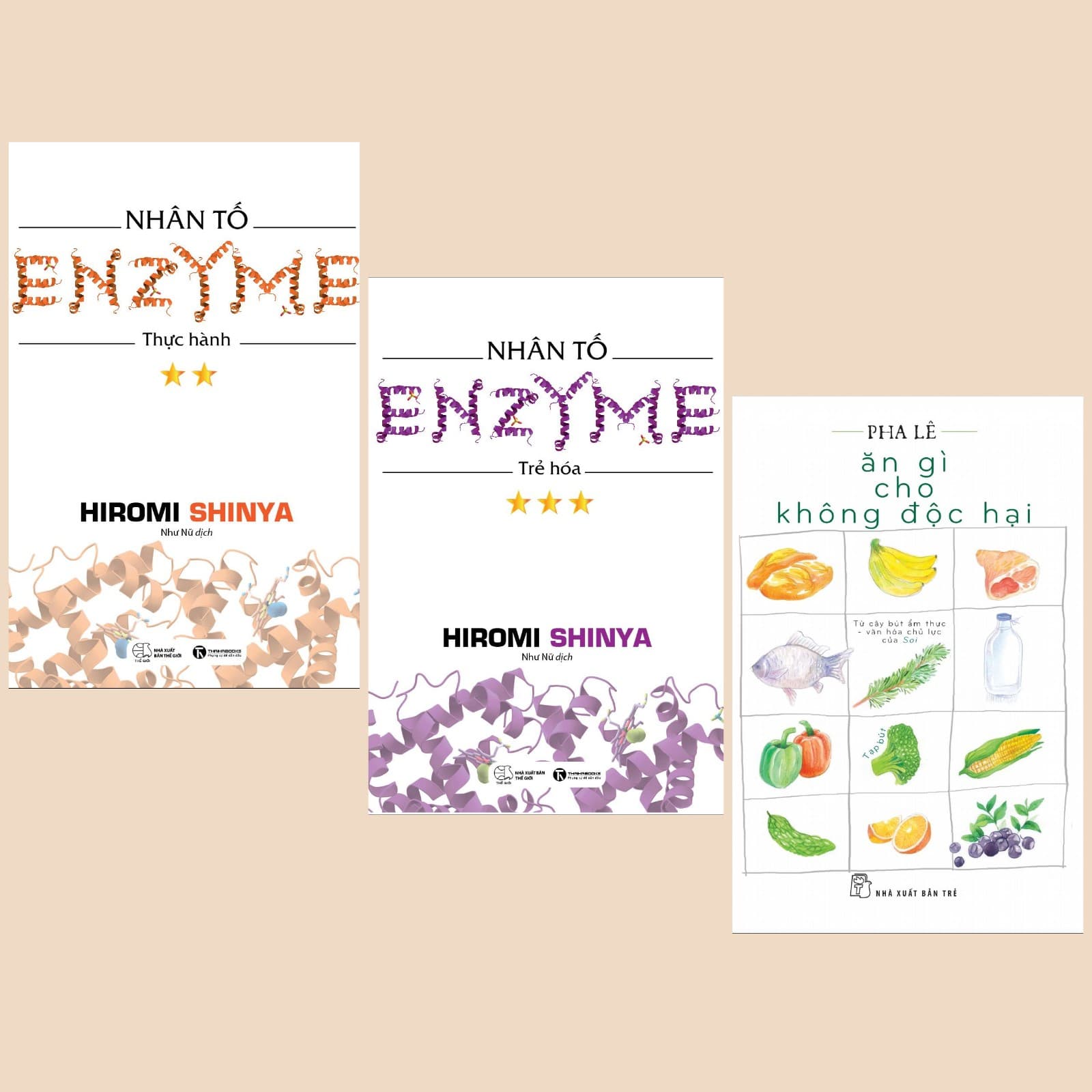 Combo Sách Chăm Sóc Sức Khỏe Nhân Tố Enzyme Trẻ Hóa Tái Bản Nhân Tố Enzyme Thực Hành Tái Bản Ăn Gì Cho Không Độc Hại Sách Sống Khỏe