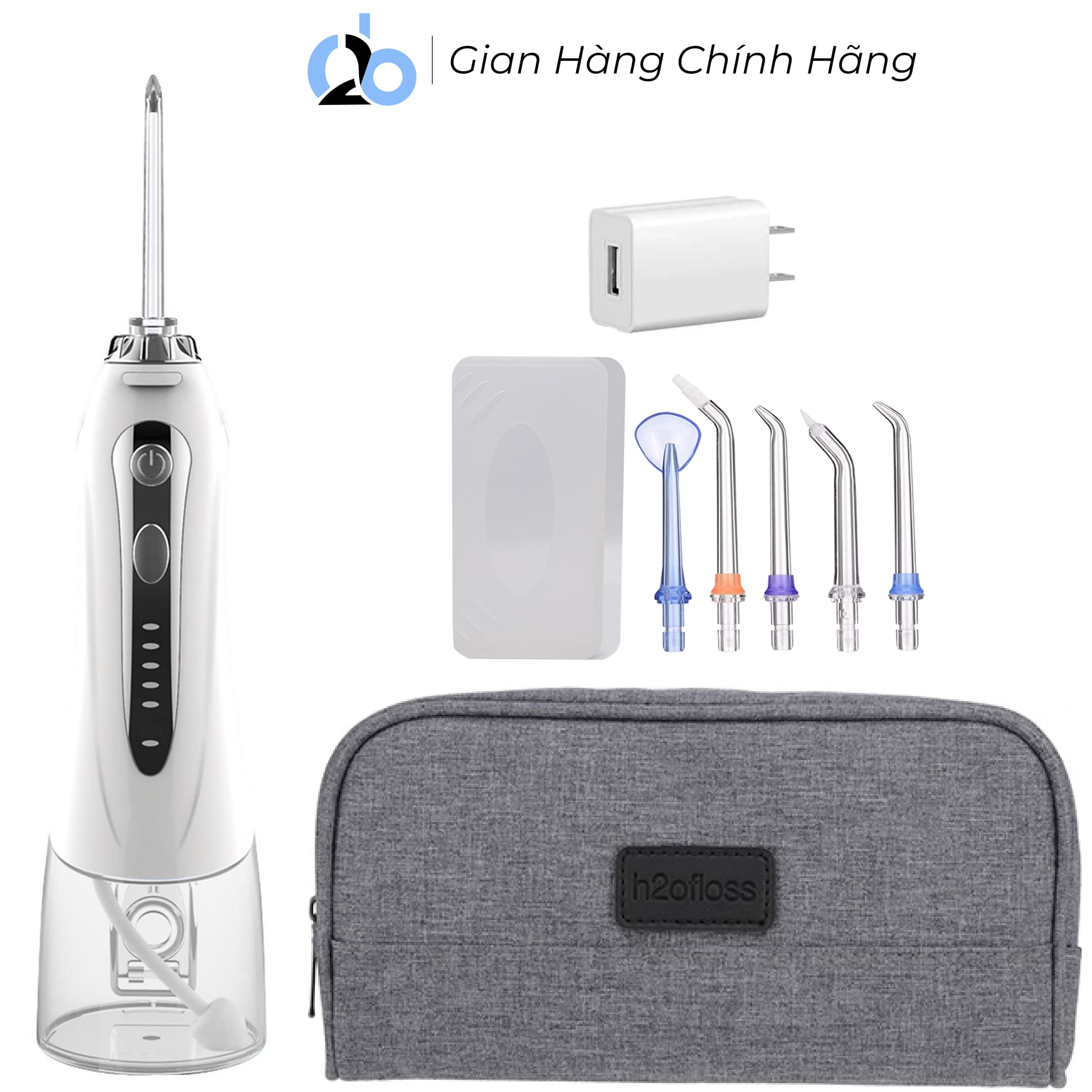 Tăm nước cầm tay H2ofloss HF 9P. Phiên bản thế hệ thứ 5 Trắng