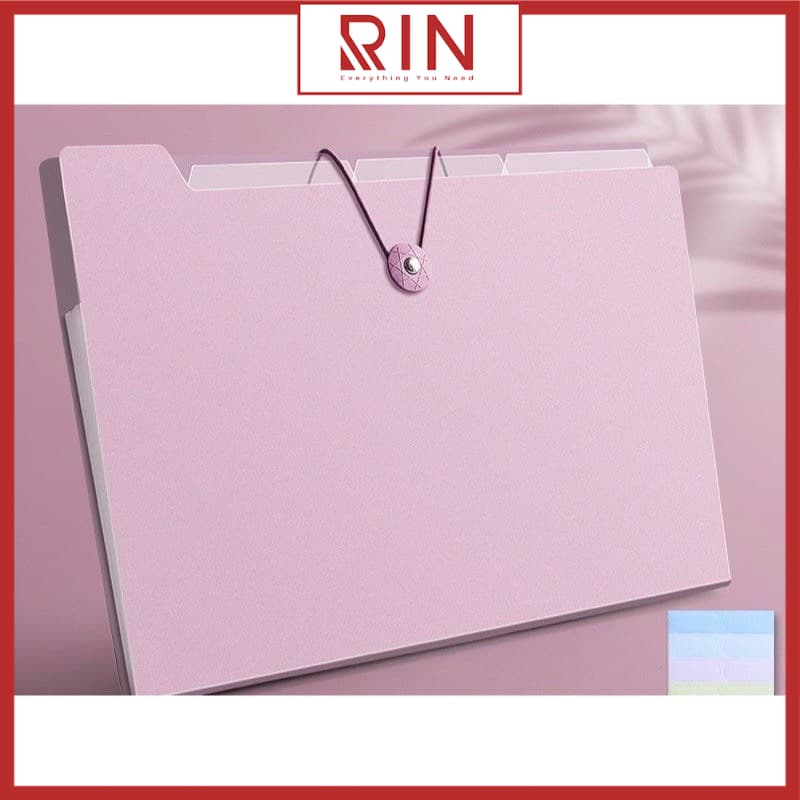 File đựng tài liệu A4 Túi tài liệu A4 4 8 12 ngăn phân trang lưu trữ tài liệu 8 Ngăn Hồng