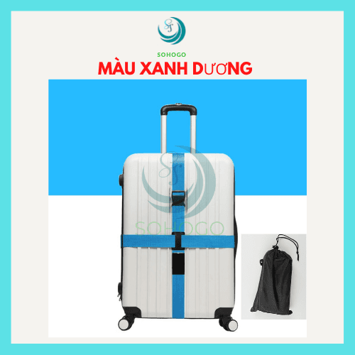 Dây Đai Vali Chữ Thập 4m Khóa Gài Dây Buộc Vali An Toàn Chữ Thập Dây Chằng Vali Du Lịch Dây Đai Khóa Vali 4 Chiều Dây Bảo Vệ Hành Lý Cao Cấp Dây Đai Hành Lý Đa Năng Dây Quấn Vali Chống Bung Dây Khoá Vali Chữ Thập 2 Trong 1 Xanh Dương