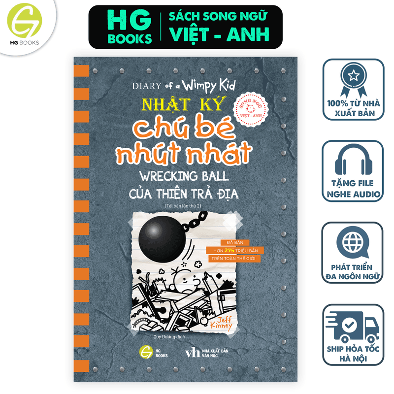 Nhật ký chú bé nhút nhát Song ngữ Việt Anh Tập 14 Của thiên trả địa