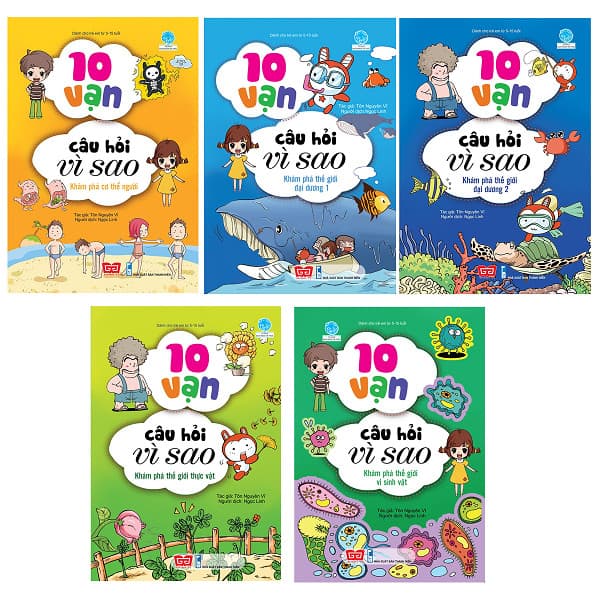 Combo 10 Vạn Câu Hỏi Vì Sao Khám Phá Cơ Thể Người Thế Giới Đại Dương Thực Vật Vi Sinh Vật 5 Cuốn