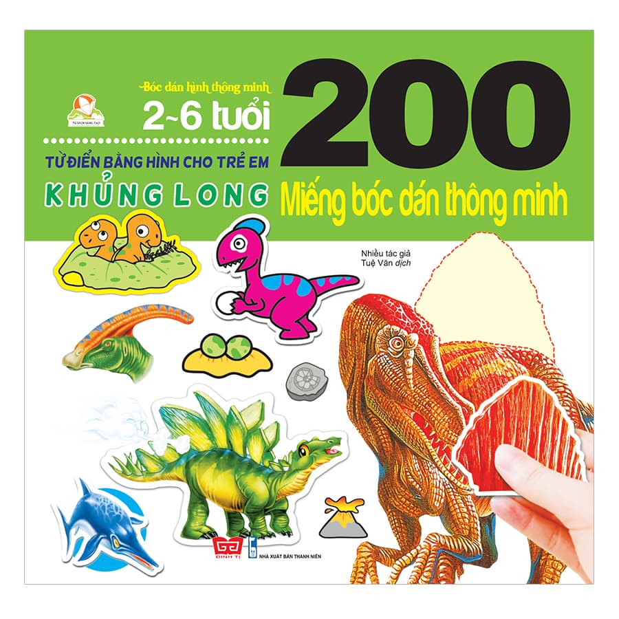 Sách 200 Miếng Bóc Dán Thông Minh Khủng Long Tái Bản 2018
