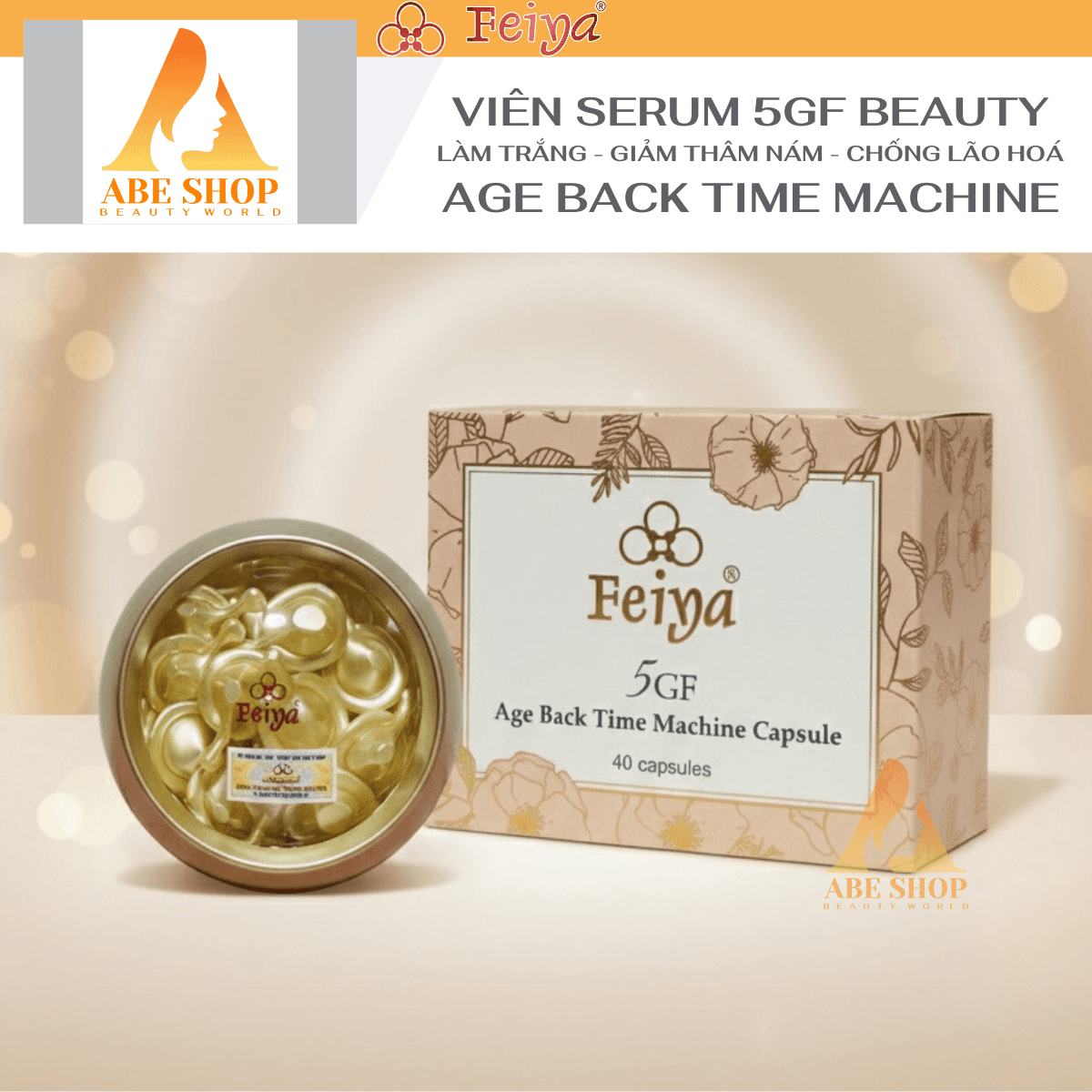 Serum FEIYA 5GF 40v Cấp Ẩm Trắng Da Ngừa Lão Hóa Giúp Cân Bằng pH Thải Độc