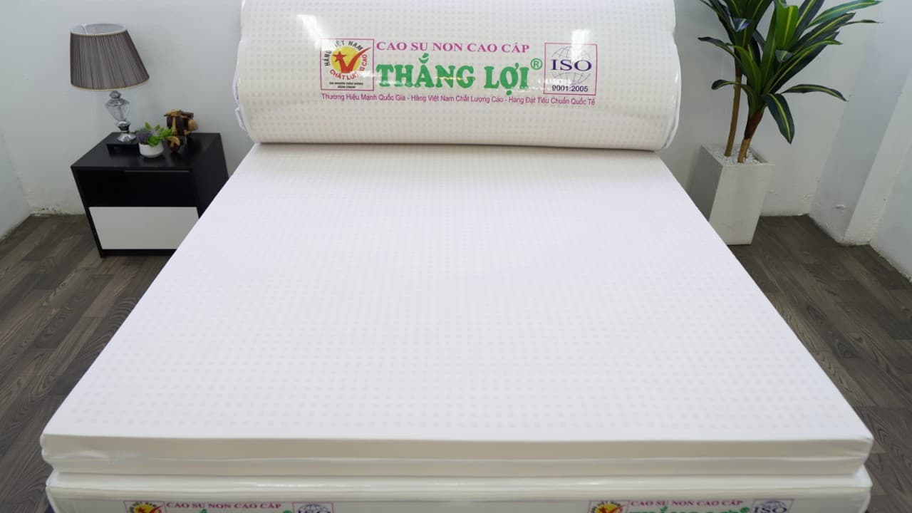 Nệm CAO SU NON CAO CẤP THẮNG LỢI đa tầng vượt trội cải tiến BH 15 năm nệmcombo quà tặng 1m6x2mx20cm