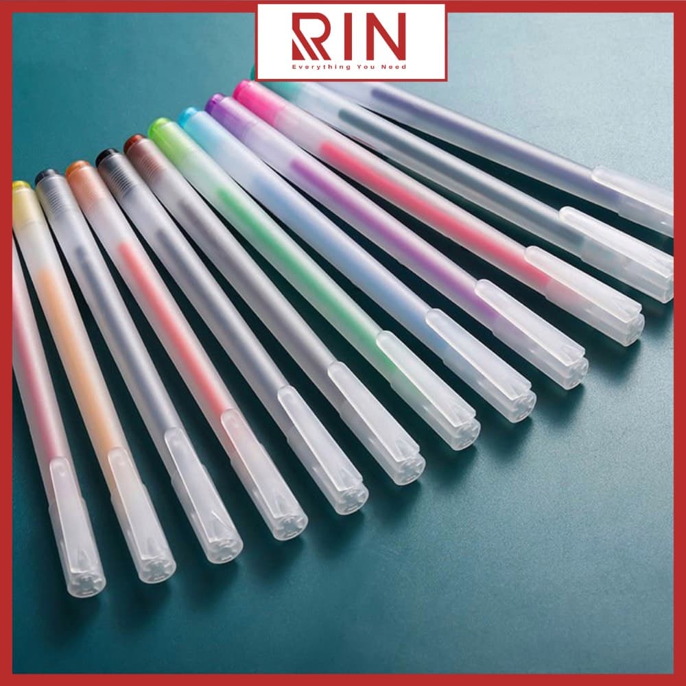 Bộ bút Bộ bút Gel nhiều màu Set bút gel nhiều màu 12 màu Ngòi 0.5mm Bộ 12 màu