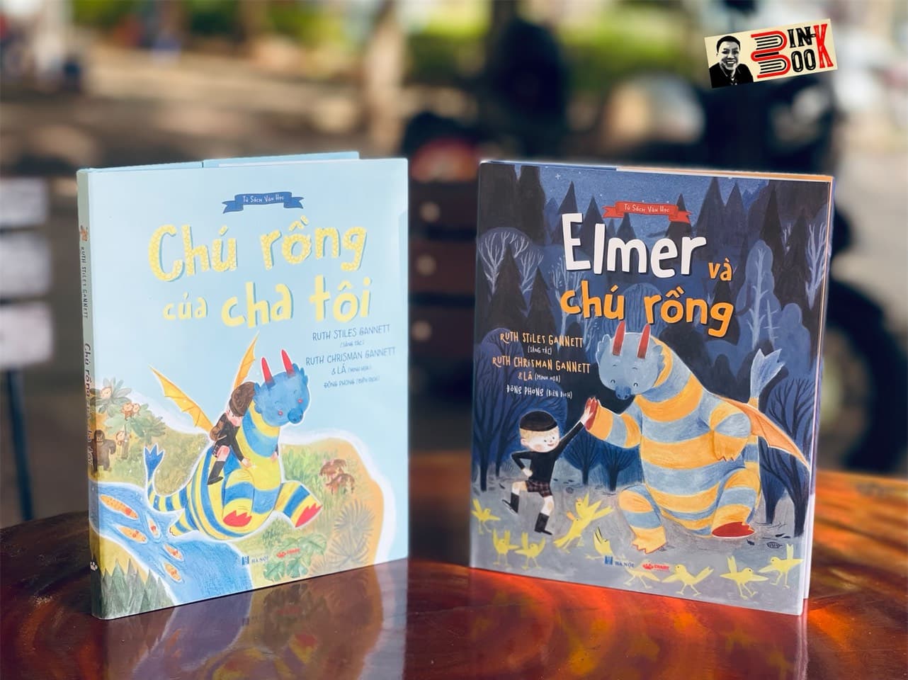 Combo 2 cuốn Bìa cứng có áo CHÚ RỒNG CỦA CHA TÔI và ELMER VÀ CHÚ RỒNG Ruth Stiles Gannett minh họa bởi Ruth Chrisman Gannett & Lá Crabit Kidbooks