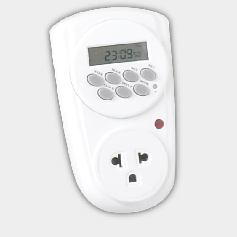 Ổ cắm hẹn giờ ĐQ ESK DT08 W 13 Điều chỉnh điện tử 1 lỗ 3 chấu trắng