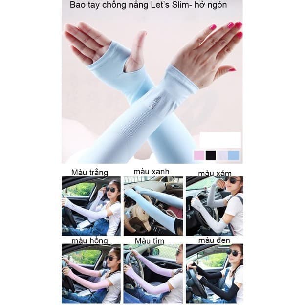 Hàng Chuẩn Ống Tay Chống Nắng Găng Tay Chống Nắng Hàn Quốc Chống Tia UV Dành Cho Nam Và Nữ Lets slim ngẫu nhiên