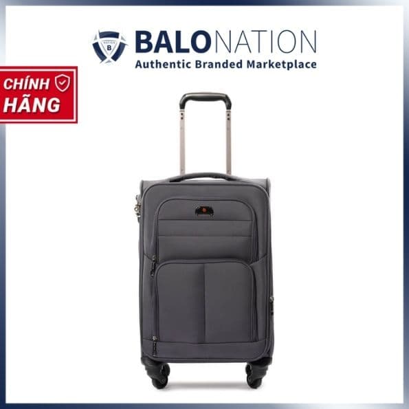 Vali vải Mr.Vui VLM200 size 24 inch xách tay 60 x 27 x 41cm Xám chì