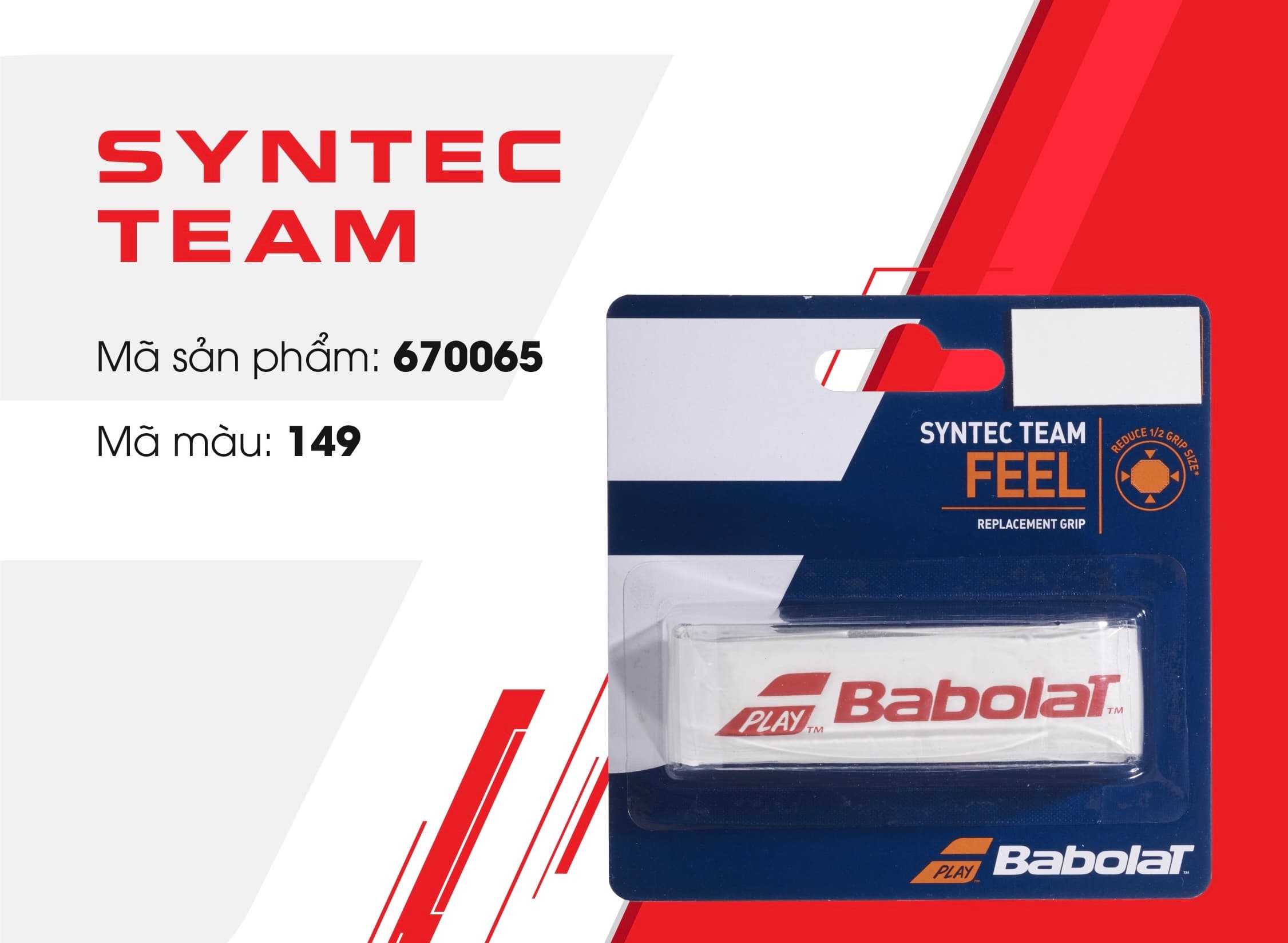 Babolat Syntec Pro quấn cốt trắngđen 670051