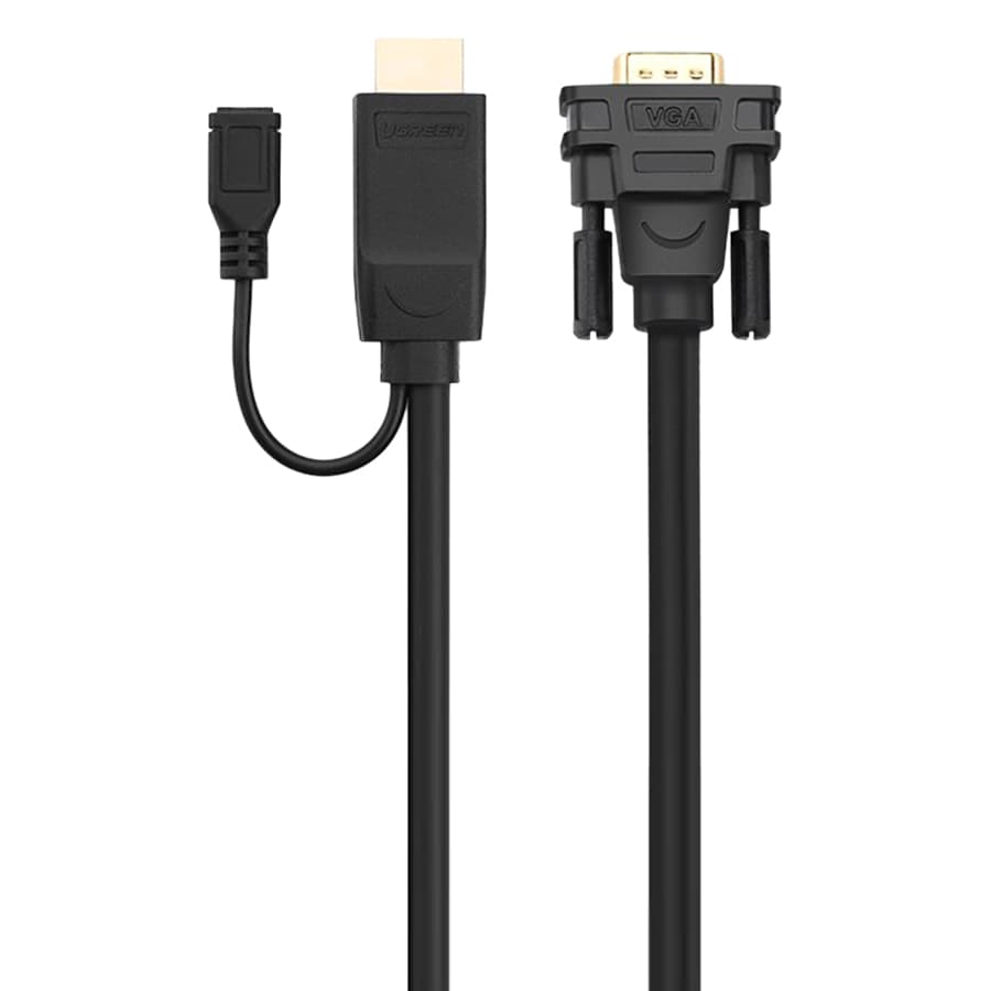 Dây Cáp Chuyển Đổi HDMI To VGA Hỗ Trợ Nguồn Ugreen 30449 1.5m