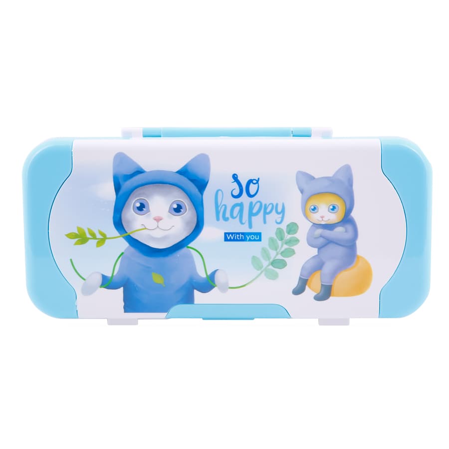 Hộp Bút Hít Nhựa No 3542 Xiaolingjing Xanh Nhạt Hình Ngẫu Nhiên