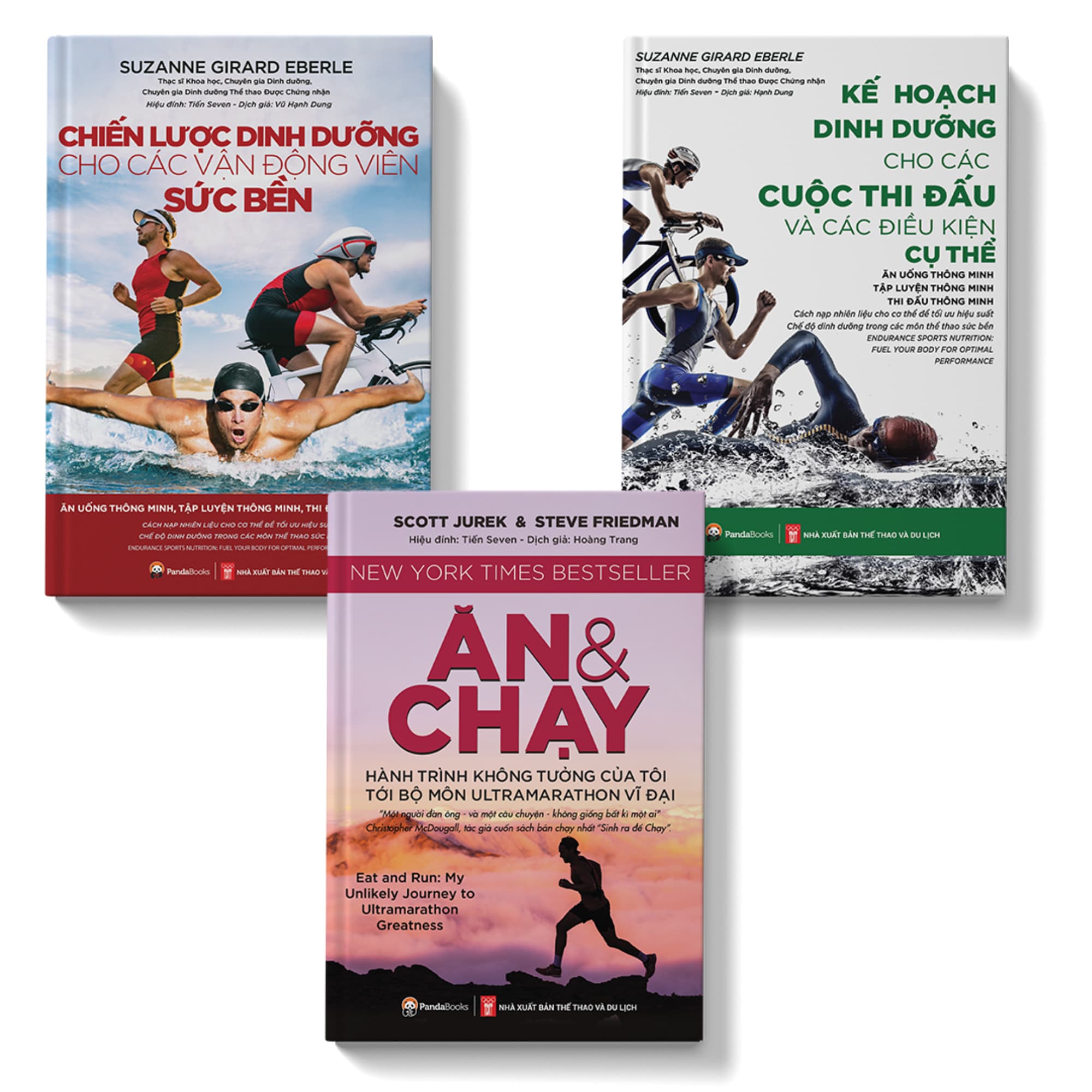 Sách combo 3 cuốn chiến lược dinh dưỡng kế hoạch dinh dưỡng ăn và chạy