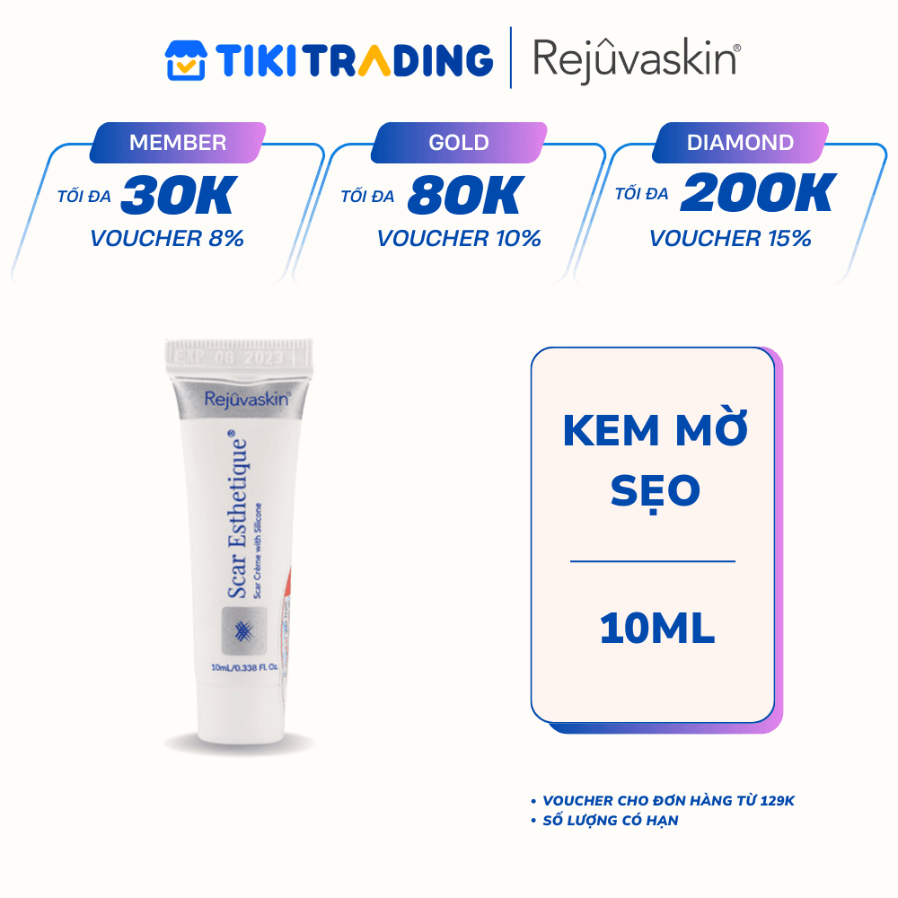 Kem Làm Mờ Sẹo Thâm Sẹo Rỗ Sẹo Lõm Scar Esthetique của Rejuvaskin thương hiệu hỗ trợ trị sẹo Hoa Kỳ