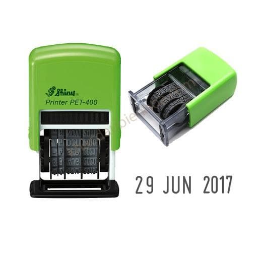 DẤU NGÀY THÁNG NĂM TỰ ĐỘNG ĐÓNG LÊN GIẤY THƯỜNG Thương Hiệu Shiny Shiny S400 ĐỎ