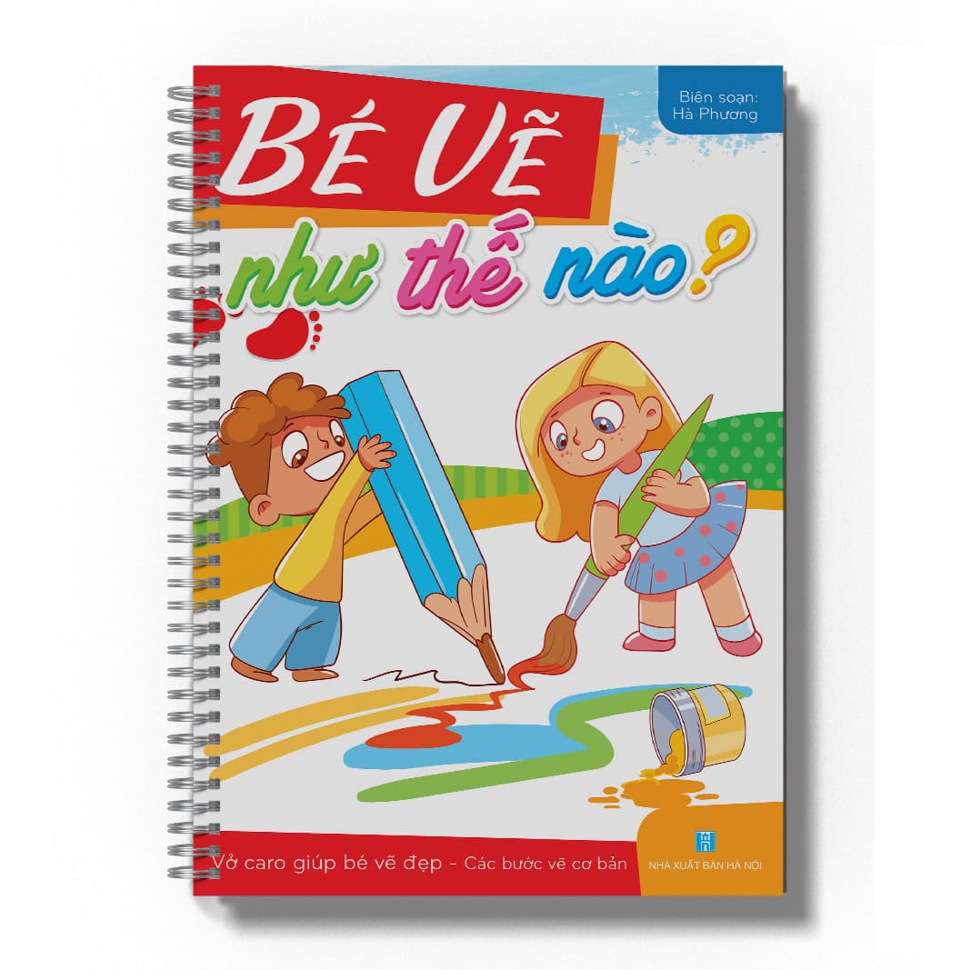 Bé vẽ như thế nào Sách dạy vẽ bằng vở caro giúp bé vẽ đẹp Các bước vẽ cơ bản
