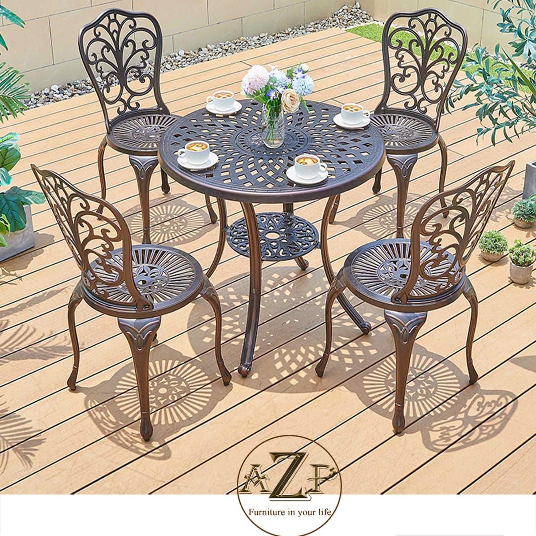 Bộ Bàn Ghế Sân Vườn 80cm Ngoài Trời Outdoor Ban Công 100 Nhôm Đúc Hàng Nhập Khẩu 100. 01 ghế đơn lẻ