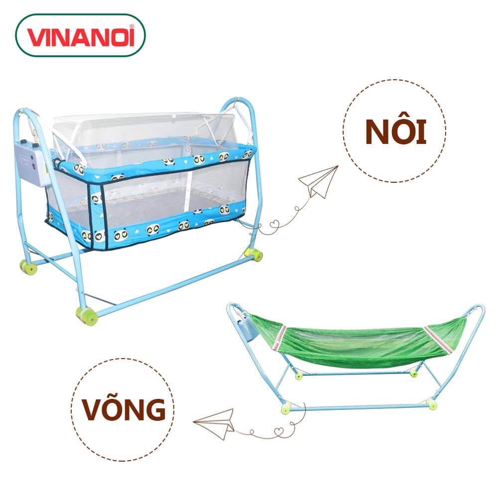 Nôi Võng Đa Năng Tự Động Cho Bé VINANOI NV20 Vừa Làm Nôi và Làm Võng