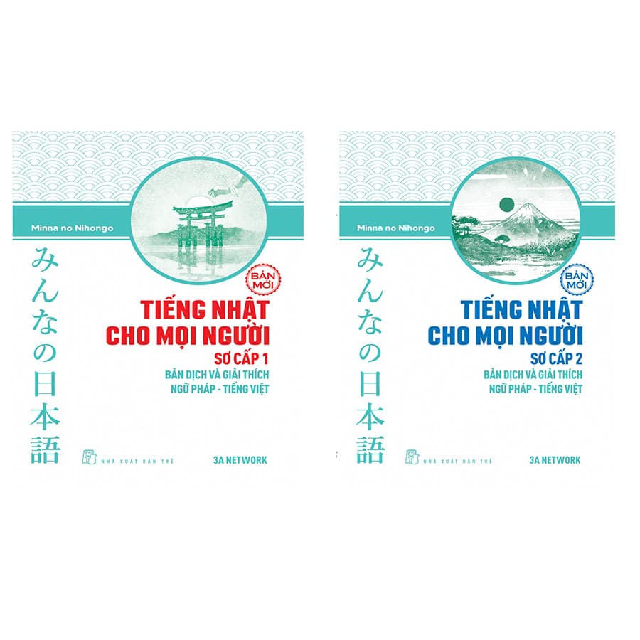Combo minna no nihongo Bản Dịch Và Giải Thích Ngữ Pháp Tiếng Việt Bản Mới tập1 và 2 Tiếng nhật cho mọi người Tặng sổ tay VDT