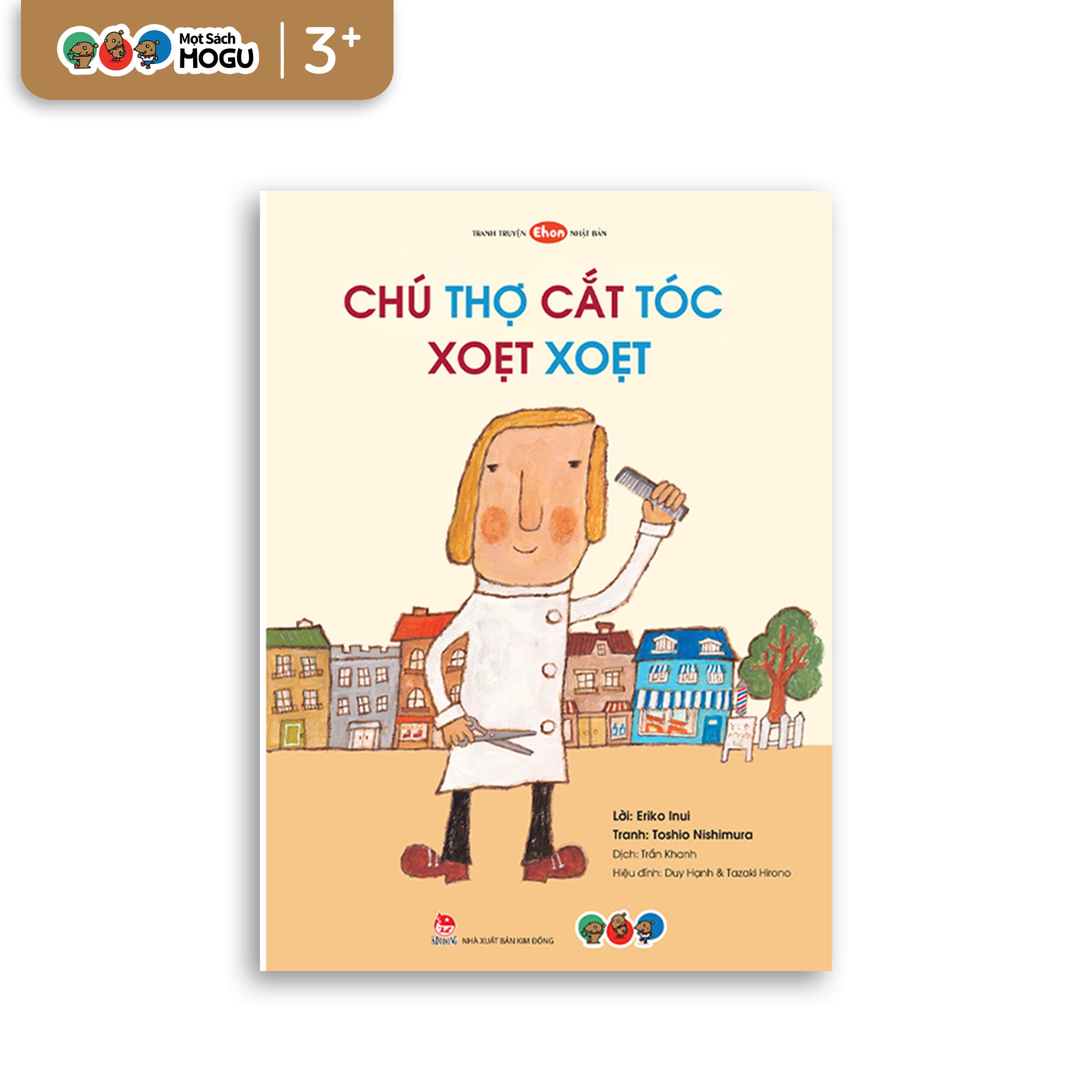 Truyện Ehon bé 3 4 5 tuổi Chú thợ cắt tóc xoẹt xoẹt