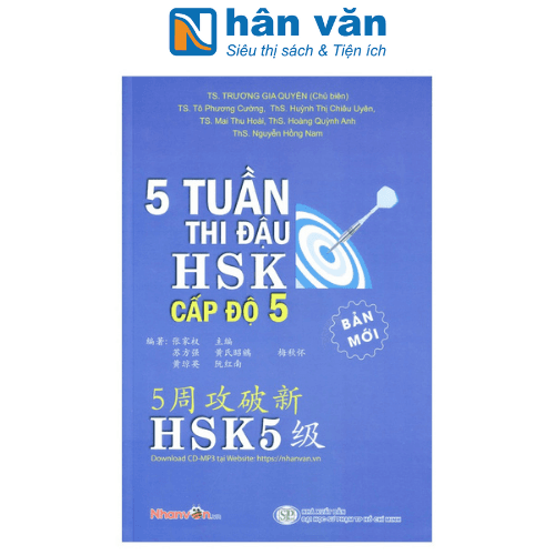 Sách 5 Tuần Thi Đậu HSK Cấp Độ 5 Sách luyện thi tiếng Hoa độc quyền Nhân Văn
