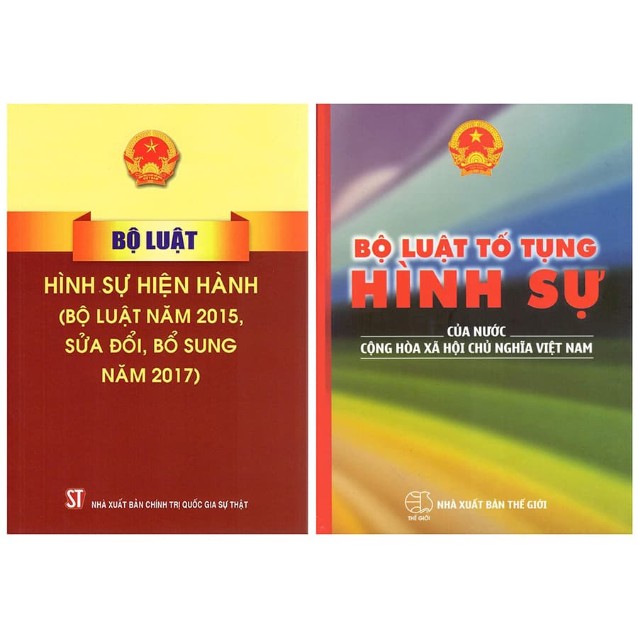 Combo Bộ Luật Tố Tụng Hình Sự Của Nước Cộng Hòa Xã Hội Chủ Nghĩa Việt Nam Bộ Luật Hình Sự Hiện Hành 2 Cuốn