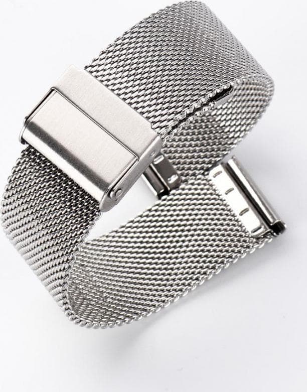 Dây đồng hồ thép không gỉ dây mesh cao cấp YE 008 Bạc 20mm