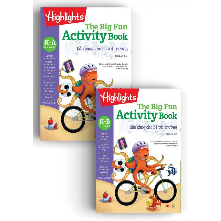 Sách Big Fun activity book K sẵn sàng cho bé tới trường Bộ 2 cuốn 4 6 tuổi