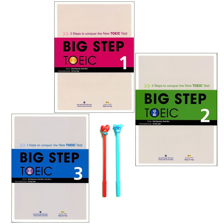 Combo Big Step TOEIC 1 2 và 3 LC RC Kèm CD Tặng Kèm Viết