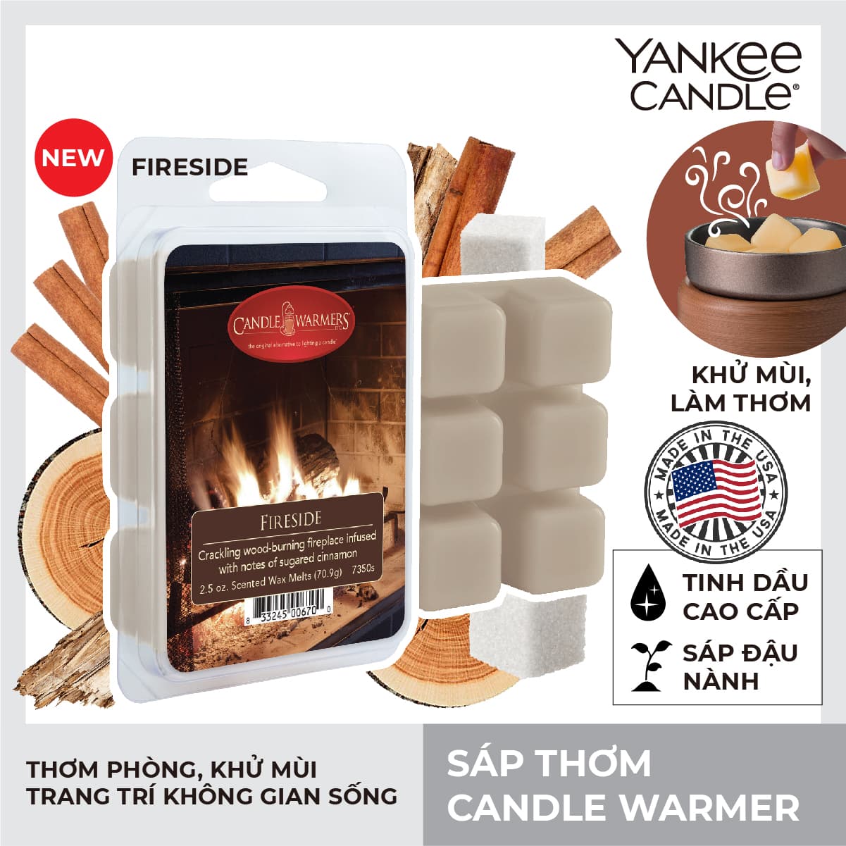 Sáp thơm Candle Warmer Fireside